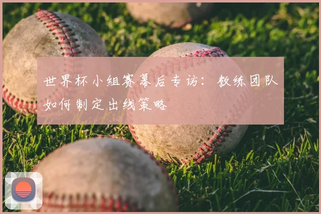 世界杯小组赛幕后专访：教练团队如何制定出线策略