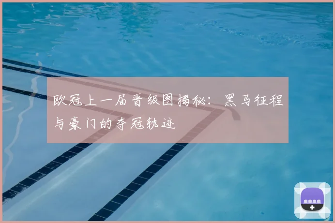 欧冠上一届晋级图揭秘：黑马征程与豪门的夺冠轨迹